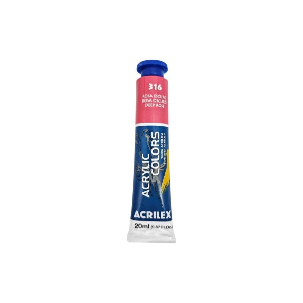 Tinta Acrílica Acrylic Colors 20g Rosa Escuro 316 - Acrilex