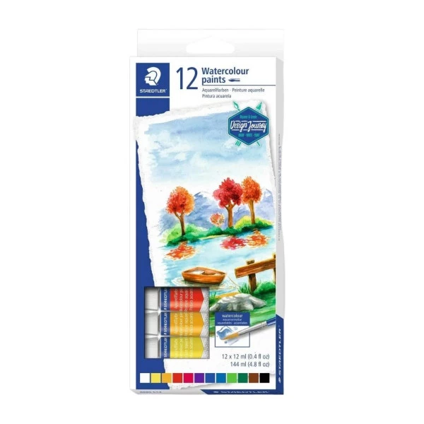 Tinta Aquarela Bisnaga Staedtler 12 Cores