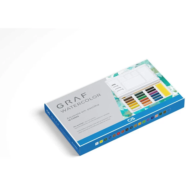 Tinta Aquarela Cis Graf Watercolor 18 Cores