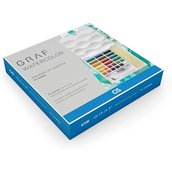Tinta Aquarela Cis Graf Watercolor 24 Cores
