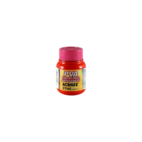 Tinta Fosca Artesanato PVA Acrilex 37ml Vermelho Fogo