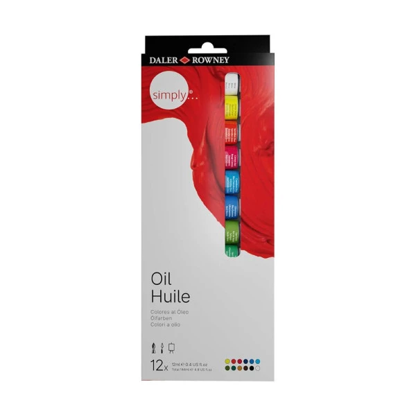Tinta Óleo Simply Daler Rowney 12 Cores