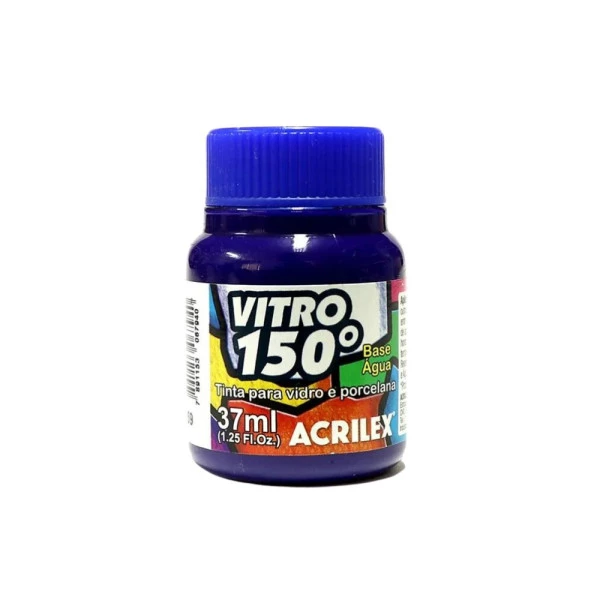 Tinta Para Vidro Vitro 150 Acrilex Azul