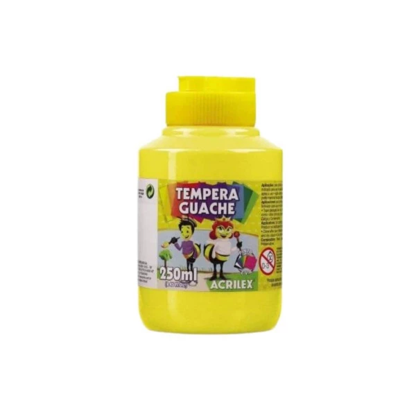 Tinta Guache Acrilex Amarelo 250ml