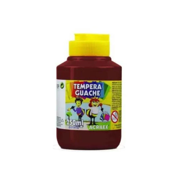 Tinta Guache Acrilex Marrom 250ml