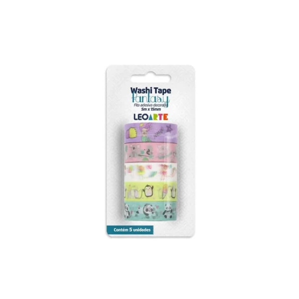 Washi Tape Fantasy 15mmX5m 5unid - LeoArte