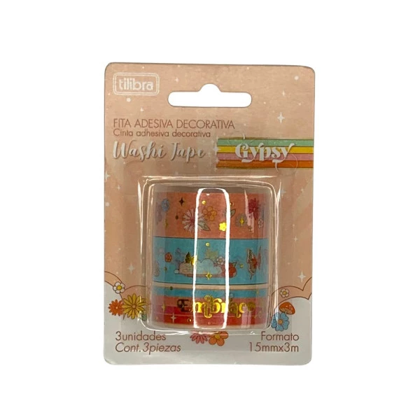 Washi Tape Gypsy Tiliibra 3 Unidades