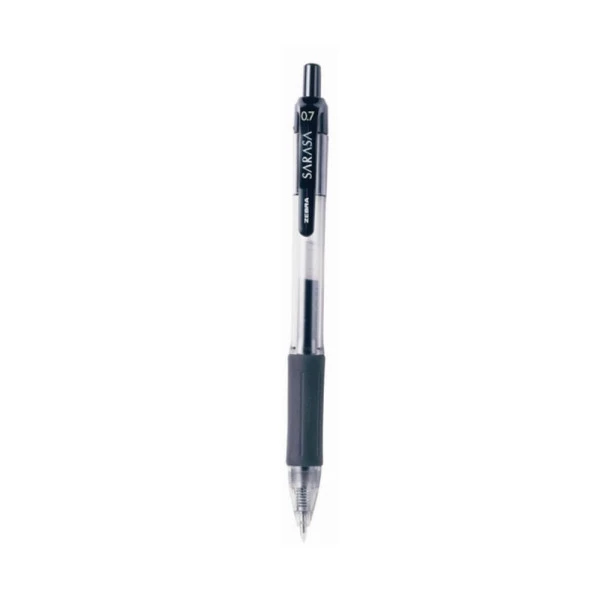 Caneta Zebra Gel Sarasa 0.7mm Preto Rollerball Retrátil
