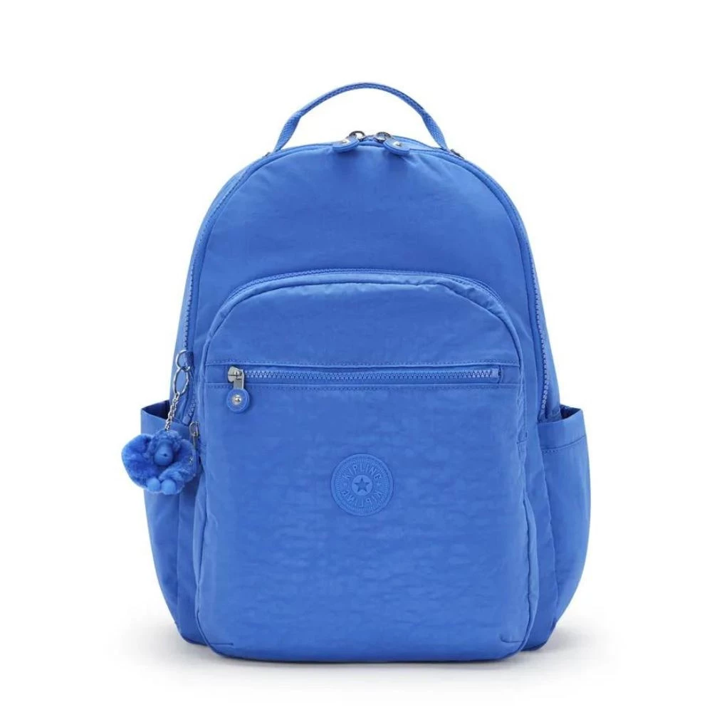 Mochila Kipling Seoul Havana Blue 27L Organizacao e Durabilidade Garantida