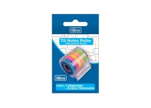 Adesivo Rolo 5un C/ Dispenser Tilibra Tili Notes Roller