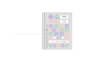 Agenda Planner Permanente Fluor Mix Soft Rosa 177mmx240mm Foroni