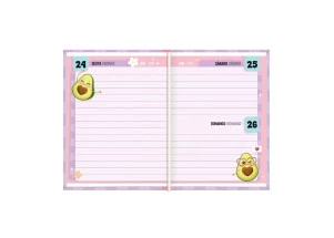 Agenda Diária 2025 Costurada Mini Tilibra Abacute Azul 78mm x 108mm