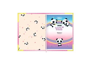 Agenda Diária 2025 Costurada Mini Tilibra Lovely Friend Get Your Cuteness 78mm x 108mm