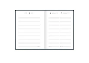 Agenda Diária 2025 Costurada Tilibra Pepper Preto 123mmx166mm