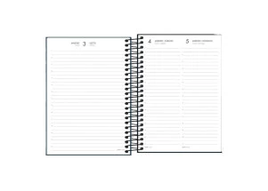 Agenda Diária 2025 Espiral Tilibra Spice Preta 140mm x 200mm