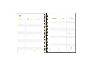 Agenda Planner 2025 Espiral Tilibra West Village Listras 177mm x 240mm