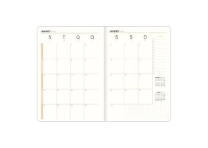 Agenda Planner 2025 Mensal Grampeado Tilibra Kraftwork Diagonal 178mm x 254mm