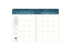 Agenda Planner 2025 Mensal Grampeado Tilibra Magic Destiny Made Of Stars 178mm x 254mm