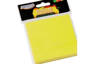 Bloco Adesivo Amarelo Neon BRW- 100F