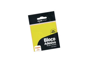 Bloco Adesivo Amarelo Neon Jocar Office 76mmx76mm 100F