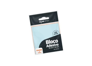 Bloco Adesivo Azul Pastel Jocar Office 76mmx76mm 100F