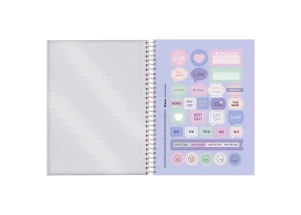 Caderno Colegial 10 Matérias Shine Foroni Azul