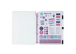 Caderno Inteligente Grande Let's Glitter Colorful