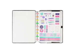 Caderno Inteligente Médio Let's Glitter Neon Black