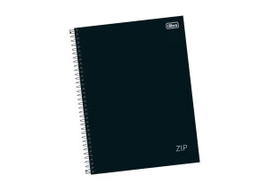 Caderno Universitário 1 Matéria 80F Zip Preto Tilibra