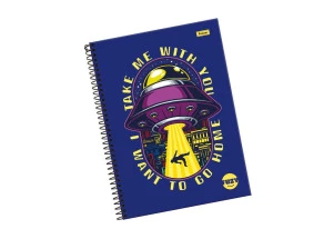 Caderno Universitário 10 Matérias 160F Fuzy Foroni Nave Espacial