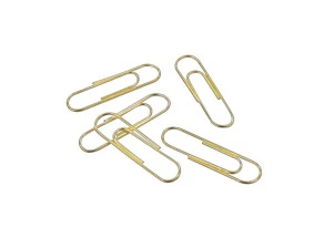 Clips de Papel Dourado 28mm 120 unidades Tilibra