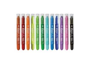 Giz Retrátil Gel Aquarelável Tilibra Tili Gel Maleta 12Un