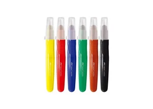 Giz de Cera Retrátil Jumbo Gel Little Creatives Faber Castell 6 Cores