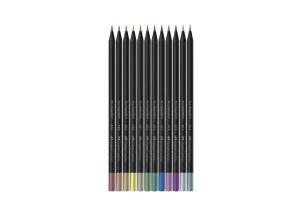 Lápis de Cor Faber Castell Supersoft 12 Cores Metálicas