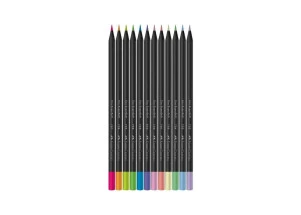 Lápis de Cor Supersoft Faber Castell 12 Cores Neon + Pastel