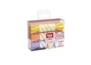 Marca Texto Mini Balinha Tris Holic Kit C/3 Un