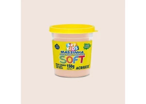 Massinha de Modelar Soft Acrilex Bege Amarelo Pêssego 150g