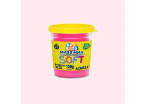 Massinha de Modelar Soft Acrilex Rosa 150g