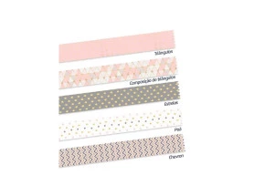 Washi Tape Geometric 15mmX5m 5unid - LeoArte