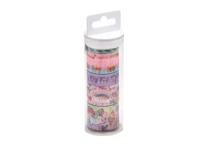 Fita Adesiva Washi Tape Unicórnio Blister c/ 6un