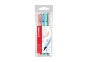Caneta Stabilo Pointmax 0.8mm Pastel Estojo c/ 4 Cores