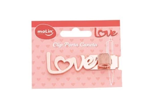 Clip Porta Caneta Love c/1 un - Molin