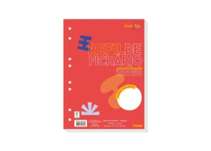 Refil Pontilhado Branco Para Fichário Caderno Argolado 90g 40f