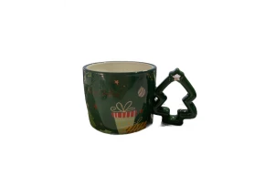 Caneca Natalina Presente C/ Tampa de Silicone 430ml