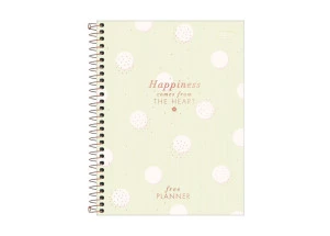 Agenda Free Planner Permanente Soho Capa Verde Com Bolinhas Brancas 177x240mm Tilibra