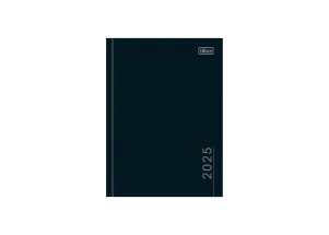 Agenda Diária 2025 Costurada Tilibra Pepper Preto 123mmx166mm