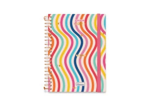 Agenda Diária 2025 Espiral Cadersil Be Kind Ondas 130mm x 192mm