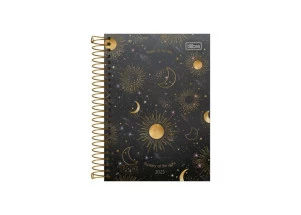 Agenda Diária 2025 Espiral Tilibra Magic Night 129mm x 187mm