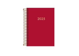 Agenda Diária 2025 Espiral Tilibra Napoli Vermelho 129mm x 187mm