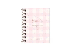 Agenda Diária 2025 Espiral Tilibra Soho Xadrez 129mm x 187mm